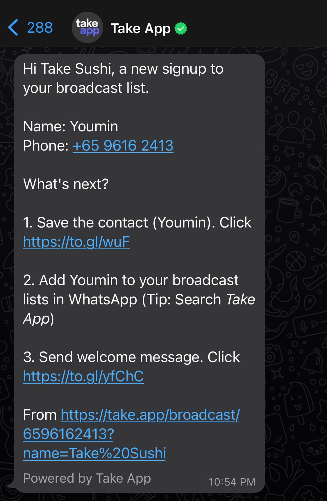WhatsApp Broadcast List Manager
